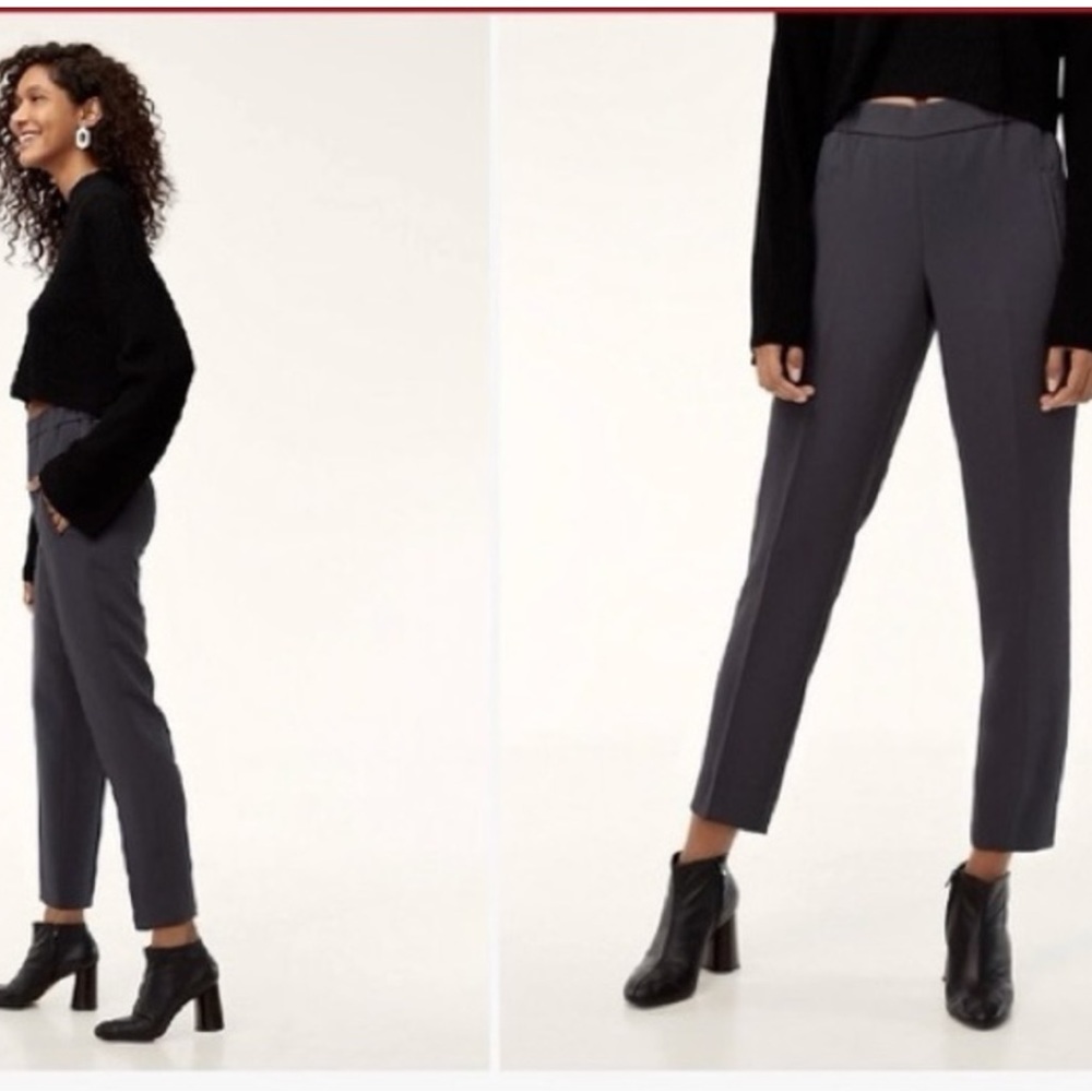 ARITZIA WILFRED Grey Darontal Trouser Pant Sz‎ 2